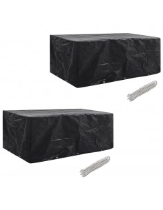 Coperture Arredi Giardino 2pz Polyrattan 8 Persone 229x113 cm 2