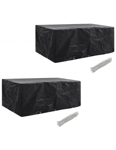 Coperture Arredi Giardino 2pz Polyrattan 8 Persone 229x113 cm