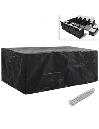 Coperture Arredi Giardino 2pz Polyrattan 8 Persone 229x113 cm