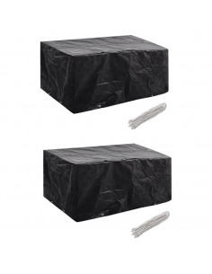 Coperture Arredi Giardino 2pz Polyrattan 4 Persone 180x140cm 2