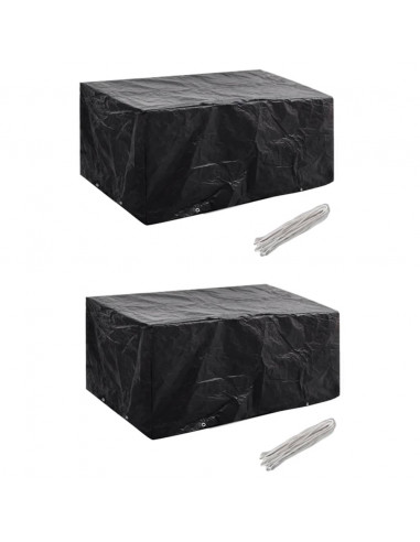 Coperture Arredi Giardino 2pz Polyrattan 4 Persone 180x140cm