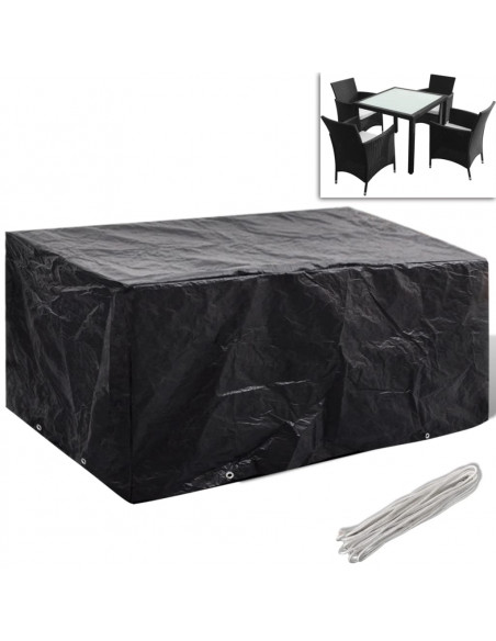 Coperture Arredi Giardino 2pz Polyrattan 4 Persone 180x140cm