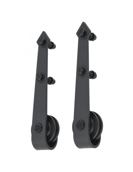 Porta Scorrevole con Set Hardware 80x210 cm Legno Massello Pino