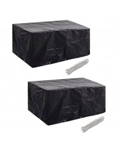 Coperture Arredi Giardino 2pz Polyrattan 6 Persone 240x140cm 2