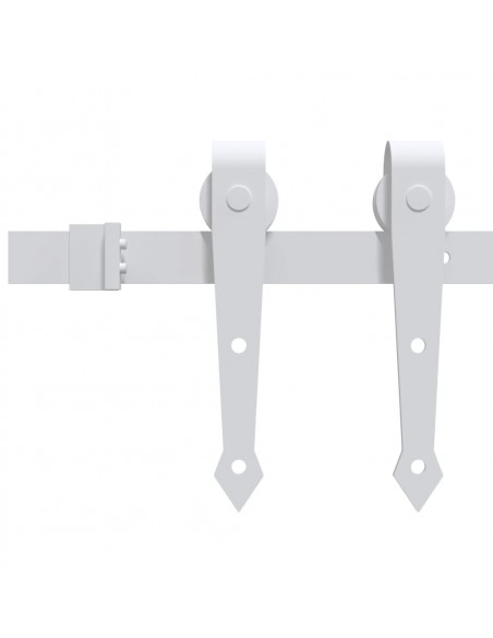 Porta Scorrevole con Set Hardware 85x210 cm Legno Massello Pino