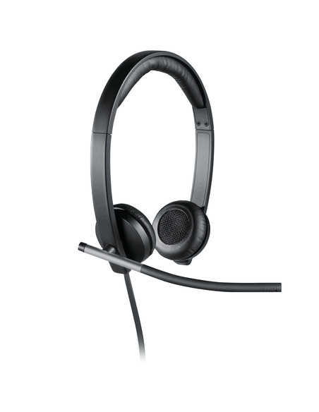 Logitech H650e Auricolare Cablato A Padiglione Ufficio USB tipo A Nero, Argento