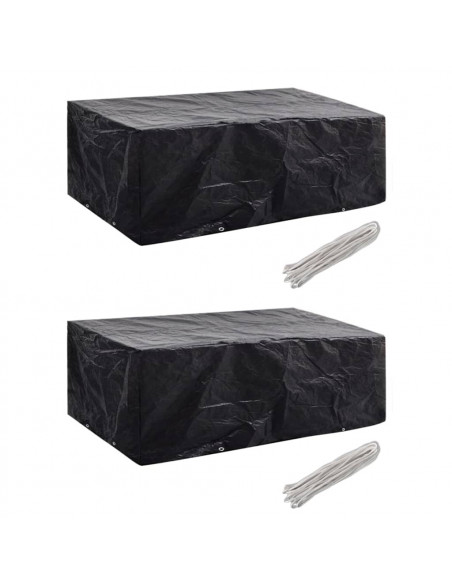 Coperture Arredi Giardino 2 pz 8 Occhielli 200x160x70 cm