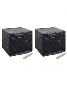 Coperture Serbatoi Giardino 2 pz 8 Occhielli 116x100x120 cm 2