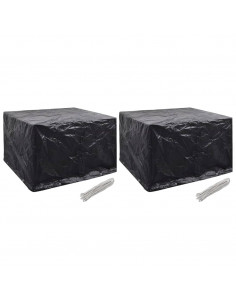 Coperture Arredi Giardino 2 pz 8 Occhielli 135x135x90 cm 2