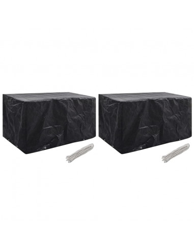 Coperture Arredi Giardino 2 pz 8 Occhielli 180x70x90 cm