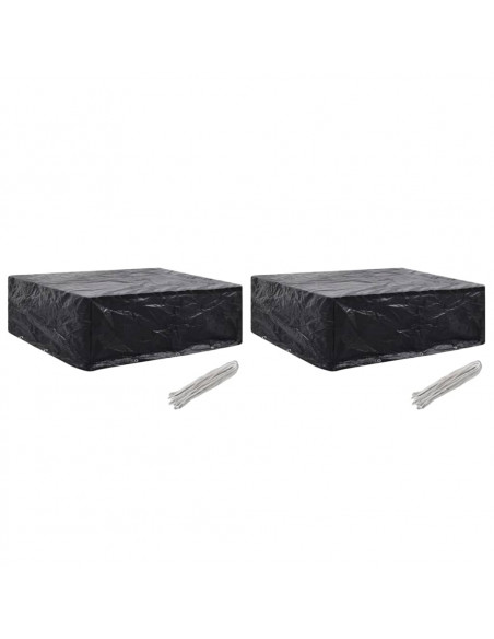 Coperture Arredi Giardino 2 pz 8 Occhielli 250x210x90 cm