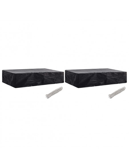 Coperture Arredi Giardino 2 pz 8 Occhielli 218x77x55 cm