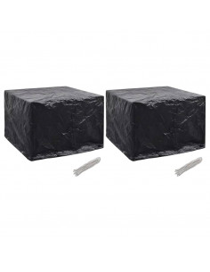 Coperture Arredi Giardino 2 pz 8 Occhielli 122x112x98 cm 2