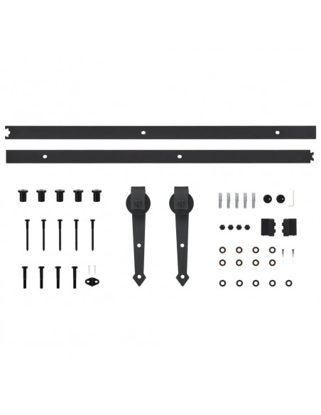 Porta Scorrevole con Set Hardware 85x210 cm Legno Massello Pino