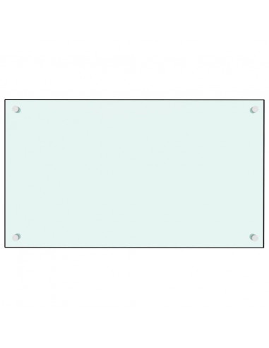 Paraschizzi per Cucina Bianco 70x40 cm in Vetro Temperato