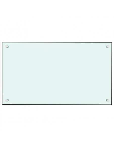 Paraschizzi per Cucina Bianco 70x40 cm in Vetro Temperato