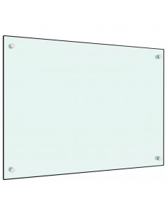 Paraschizzi per Cucina Bianco 70x50 cm in Vetro Temperato 2