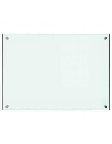 Paraschizzi per Cucina Bianco 70x50 cm in Vetro Temperato