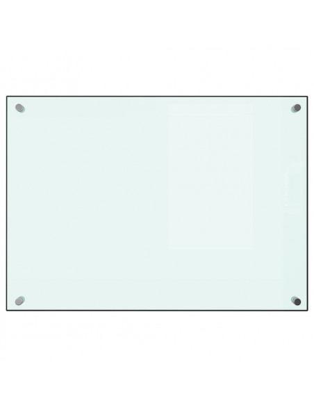 Paraschizzi per Cucina Bianco 70x50 cm in Vetro Temperato