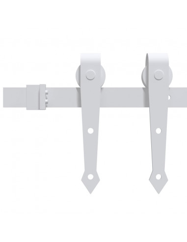 Porta Scorrevole con Set Hardware 100x210cm Legno Massello Pino