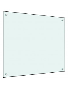 Paraschizzi per Cucina Bianco 70x60 cm in Vetro Temperato 2