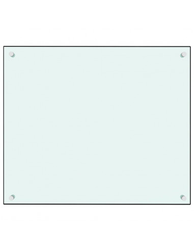 Paraschizzi per Cucina Bianco 70x60 cm in Vetro Temperato