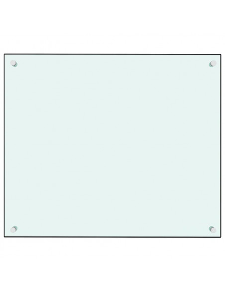 Paraschizzi per Cucina Bianco 70x60 cm in Vetro Temperato