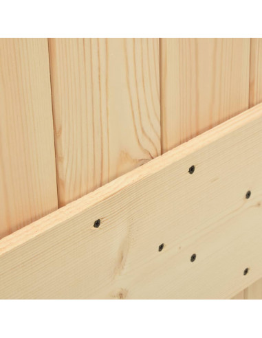Porta Scorrevole con Set Hardware 85x210 cm Legno Massello Pino