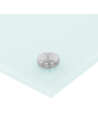 Paraschizzi per Cucina Bianco 80x40 cm in Vetro Temperato