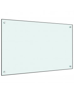 Paraschizzi per Cucina Bianco 80x50 cm in Vetro Temperato 2