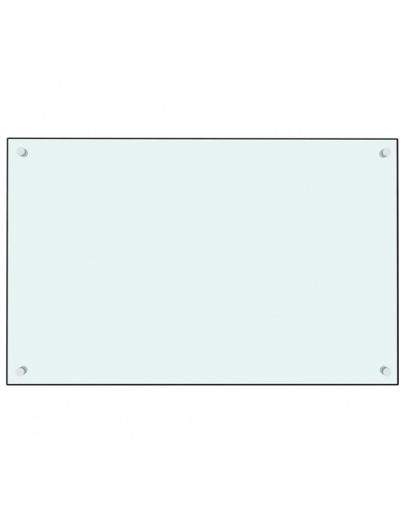 Paraschizzi per Cucina Bianco 80x50 cm in Vetro Temperato