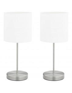 Lampade da Tavolo 2 pz Pulsanti Touch Bianche E14 2