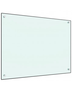 Paraschizzi per Cucina Bianco 80x60 cm in Vetro Temperato 2