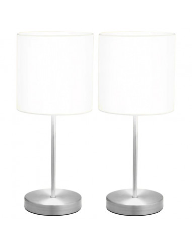 Lampade da Tavolo 2 pz Pulsanti Touch Bianche E14