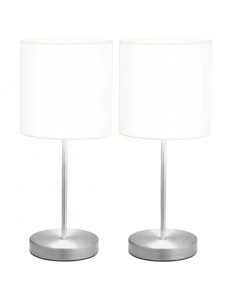 Lampade da Tavolo 2 pz Pulsanti Touch Bianche E14