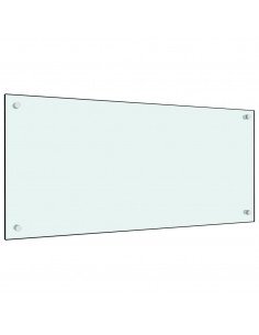 Paraschizzi per Cucina Bianco 90x40 cm in Vetro Temperato 2