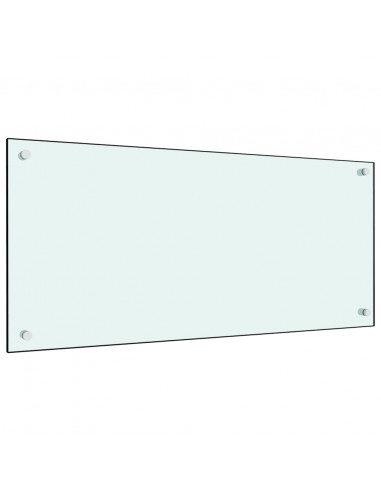 Paraschizzi per Cucina Bianco 90x40 cm in Vetro Temperato