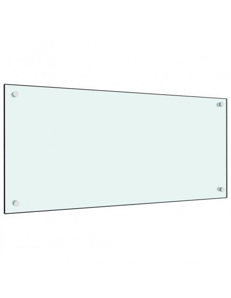 Paraschizzi per Cucina Bianco 90x40 cm in Vetro Temperato