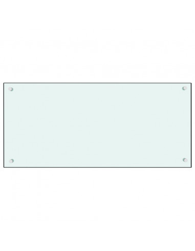 Paraschizzi per Cucina Bianco 90x40 cm in Vetro Temperato