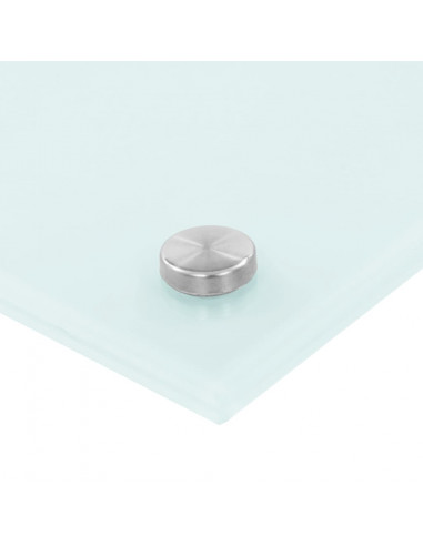 Paraschizzi per Cucina Bianco 90x40 cm in Vetro Temperato