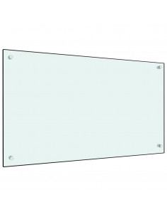 Paraschizzi per Cucina Bianco 90x50 cm in Vetro Temperato 2