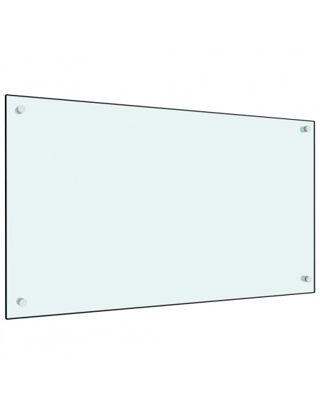 Paraschizzi per Cucina Bianco 90x50 cm in Vetro Temperato