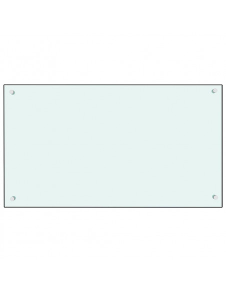 Paraschizzi per Cucina Bianco 90x50 cm in Vetro Temperato