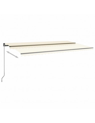 Tenda Automatica con Sensore Vento e LED 600x300 cm Crema