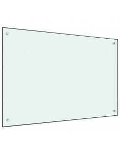Paraschizzi per Cucina Bianco 90x60 cm in Vetro Temperato 2