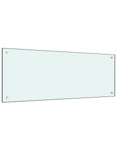 Paraschizzi per Cucina Bianco 100x40 cm in Vetro Temperato 2