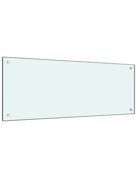 Paraschizzi per Cucina Bianco 100x40 cm in Vetro Temperato