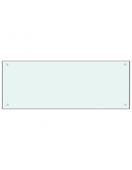 Paraschizzi per Cucina Bianco 100x40 cm in Vetro Temperato