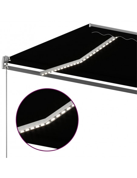 Tenda Automatica con Sensore Vento e LED 600x300 cm Antracite
