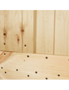 Porta Scorrevole con Set Hardware 95x210 cm Legno Massello Pino 2
